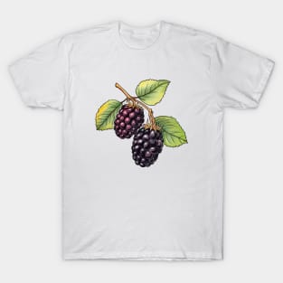 Double Blackberry Illustration T-Shirt